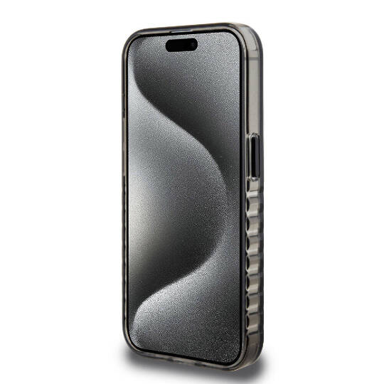 Apple iPhone 15 Pro Max Kılıf Ferrari Orjinal Lisanslı M-safe Şarj Özellikli Tırtıklı Kenar Tasarımlı Ortalanmış Logo Kapak - 8