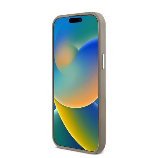 Apple iPhone 15 Pro Max Kılıf Guess Orjinal Lisanslı M-safe Şarj Özellikli Grained Triangle Kapak - 14