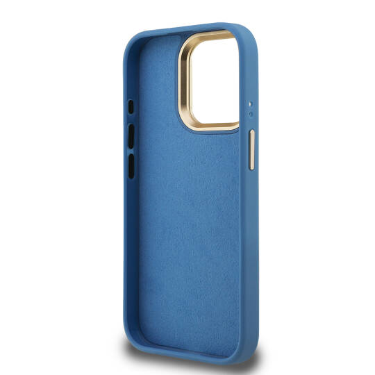 Apple iPhone 15 Pro Max Kılıf Guess Orjinal Lisanslı PU Deri 4G Desenli Metal Büyük 4G ve Yazı Logolu Kamera Standlı Kapak - 11