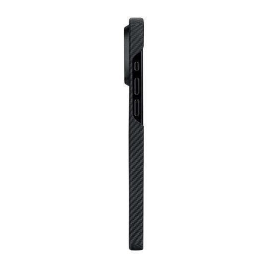 Apple iPhone 15 Pro Max Kılıf M-safe Şarj Özellikli 600D Aramid Karbon Fiber Pitaka Tactile Woven Orchestra Serisi Rhapsody Kapak - 10