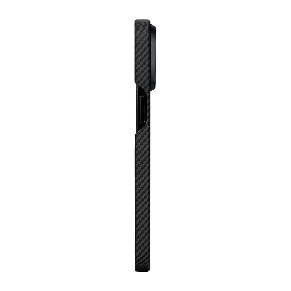 Apple iPhone 15 Pro Max Kılıf M-safe Şarj Özellikli 600D Aramid Karbon Fiber Pitaka Tactile Woven Orchestra Serisi Rhapsody Kapak - 11