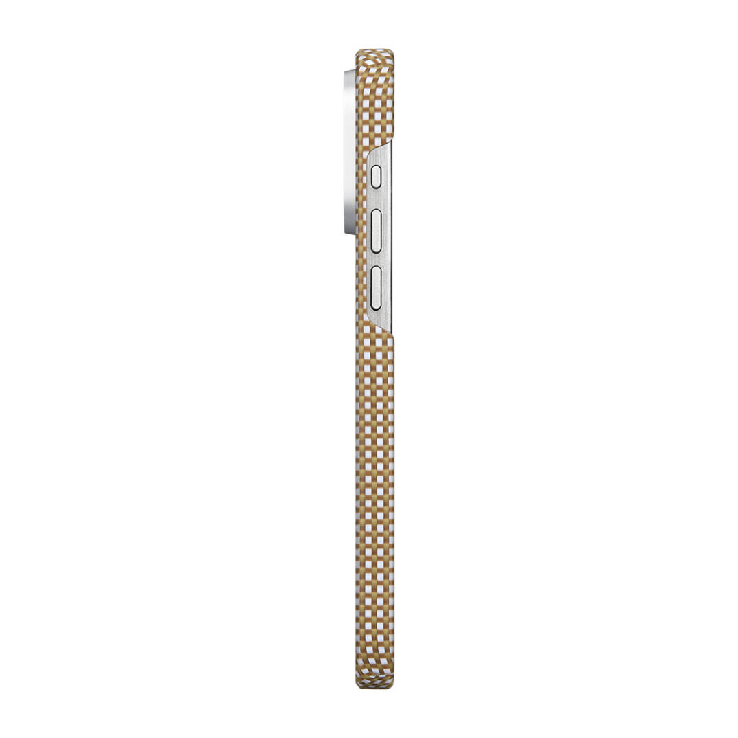 Apple iPhone 15 Pro Max Kılıf M-safe Şarj Özellikli Awa Tasarımlı 1500D Aramid Karbon Fiber Pitaka Ultra-Slim Classic Serisi Canyon Kapak - 4