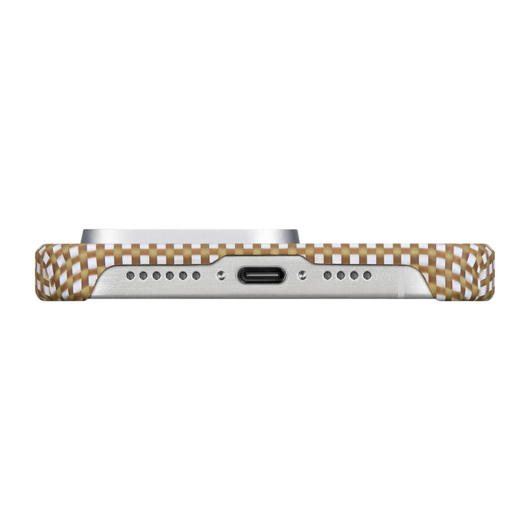 Apple iPhone 15 Pro Max Kılıf M-safe Şarj Özellikli Awa Tasarımlı 1500D Aramid Karbon Fiber Pitaka Ultra-Slim Classic Serisi Canyon Kapak - 5