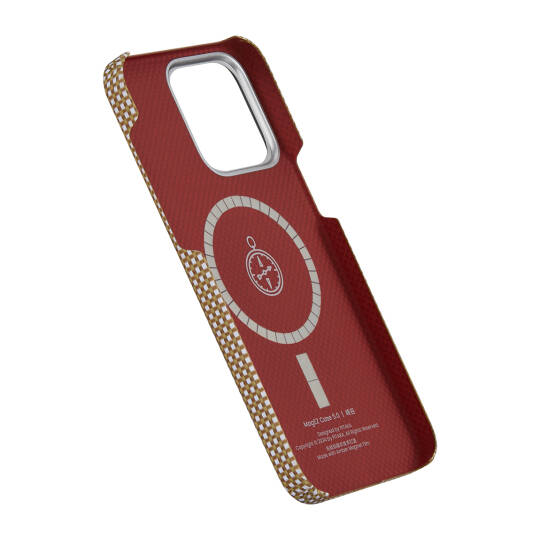 Apple iPhone 15 Pro Max Kılıf M-safe Şarj Özellikli Awa Tasarımlı 1500D Aramid Karbon Fiber Pitaka Ultra-Slim Classic Serisi Canyon Kapak - 6