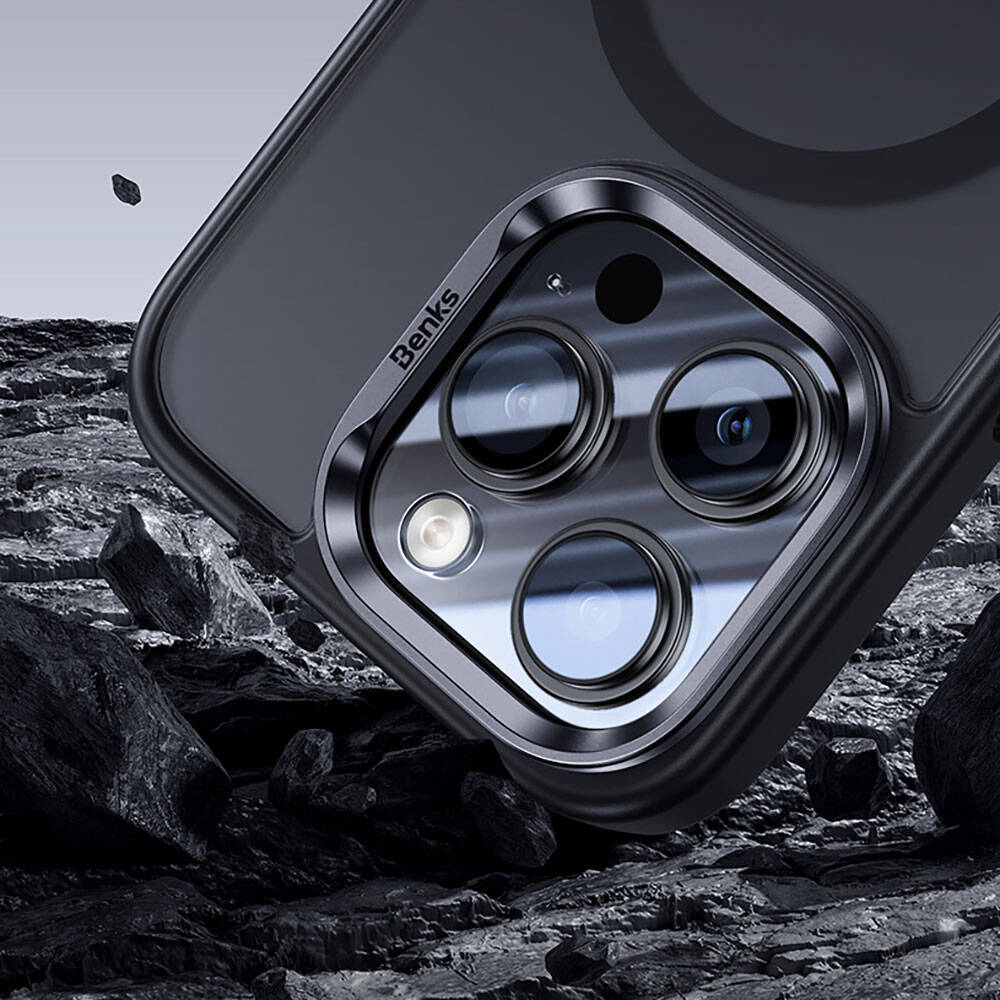 Apple iPhone 15 Pro Max Kılıf M-safe Şarj Özellikli Benks Mist Protective Kapak - 7