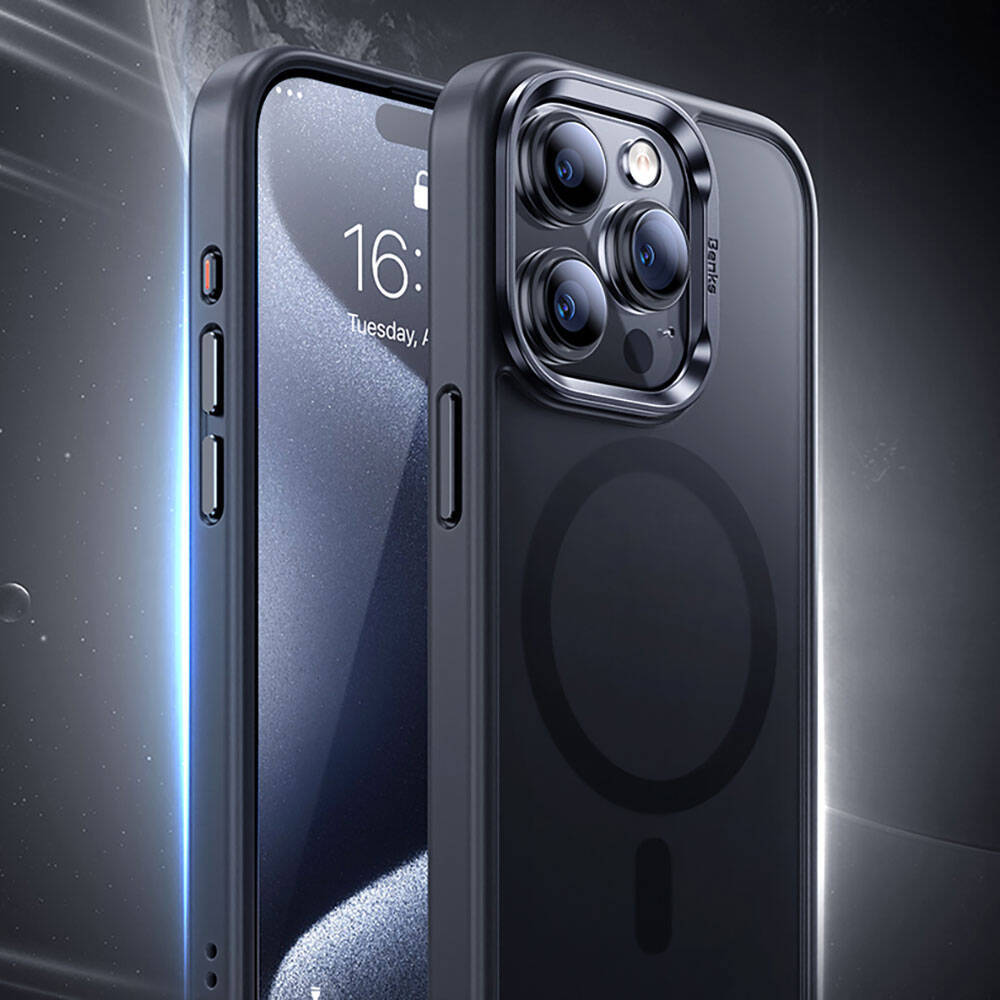 Apple iPhone 15 Pro Max Kılıf M-safe Şarj Özellikli Benks Mist Protective Kapak - 8
