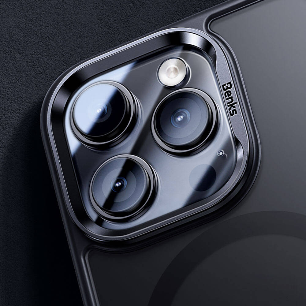 Apple iPhone 15 Pro Max Kılıf M-safe Şarj Özellikli Benks Mist Protective Kapak - 10
