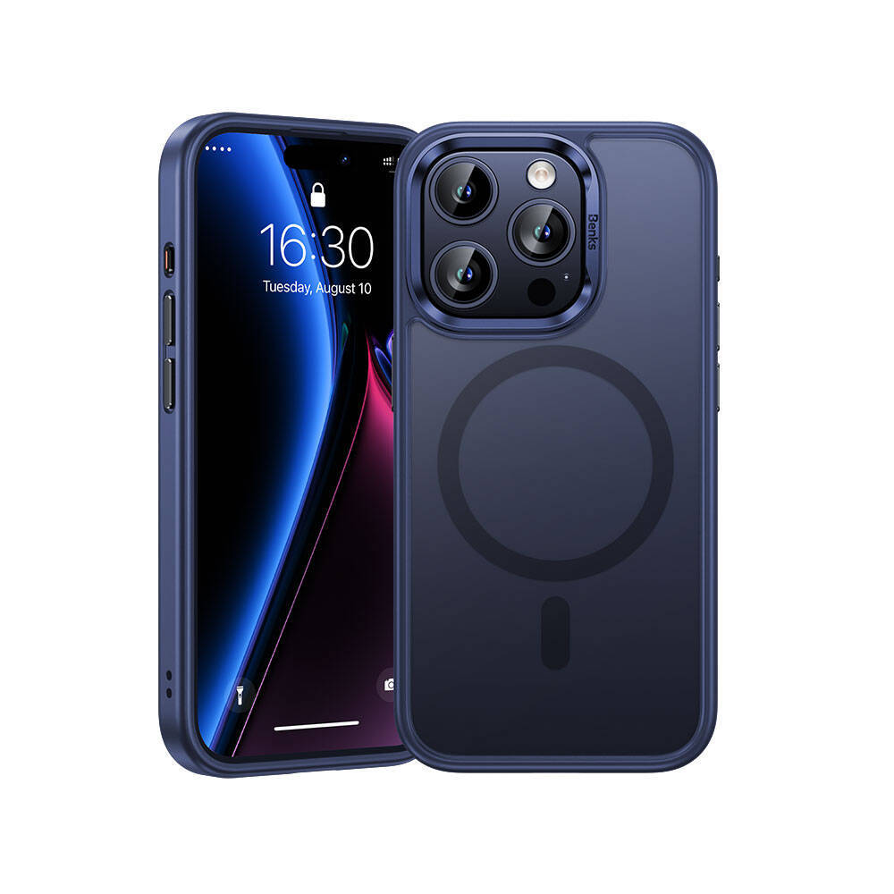 Apple iPhone 15 Pro Max Kılıf M-safe Şarj Özellikli Benks Mist Protective Kapak - 18