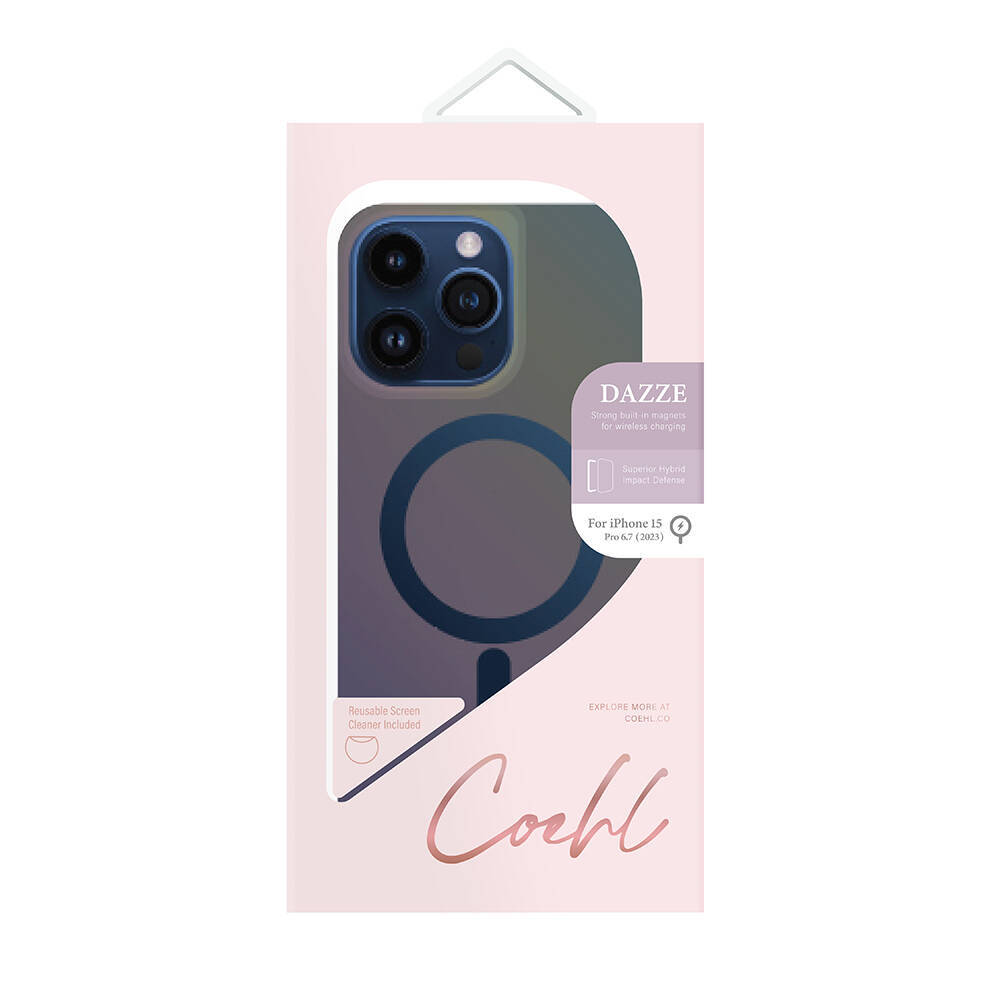 Apple iPhone 15 Pro Max Kılıf M-safe Şarj Özellikli Mistik Mor Renkli Coehl Dazze Kapak - 3