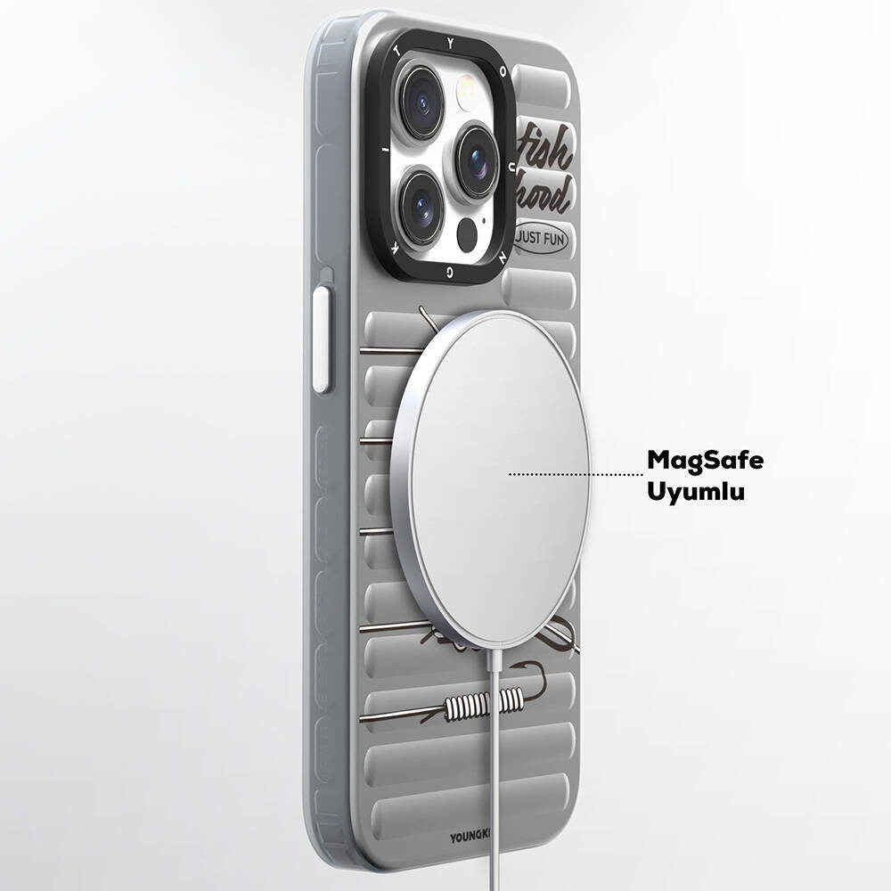 Apple iPhone 15 Pro Max Kılıf M-safe Şarj Özellikli Youngkit Fishing Serisi Kapak - 7