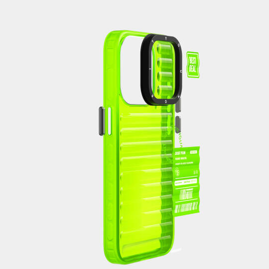Apple iPhone 15 Pro Max Kılıf Şeffaf Renkli Tasarım YoungKit Fluorite Serisi Kapak - 15