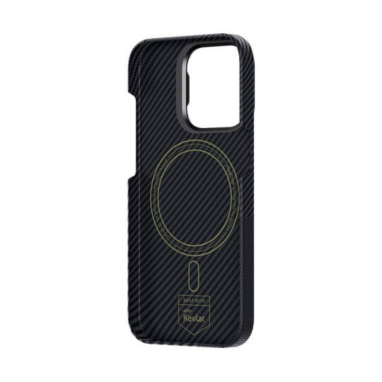 Apple iPhone 15 Pro Max M-safe Şarj Özellikli Karbon Fiber Benks Montage ArmorAir Kevlar Kapak - 5