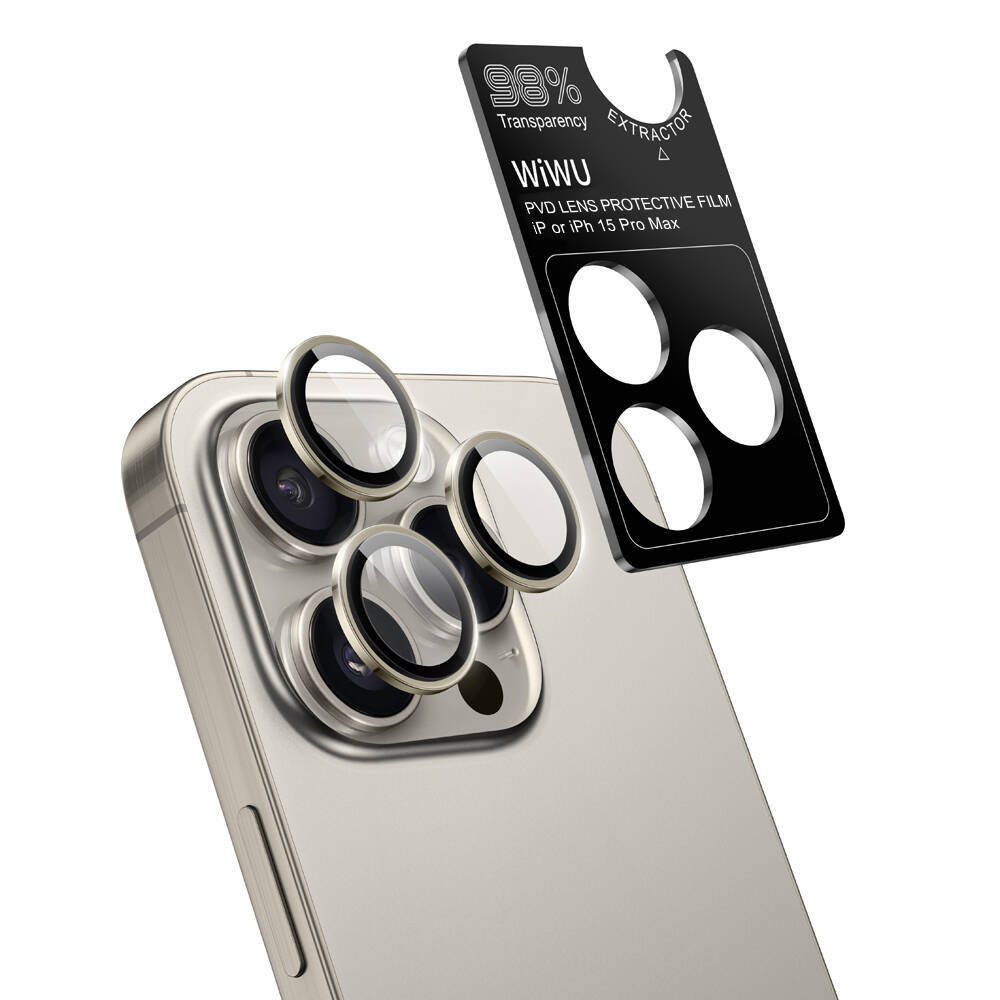 Apple iPhone 15 Pro Wiwu LG-003 Lens Guard Çizilmeye Karşı Dayanıklı Safir Kamera Lens Koruyucu - 9