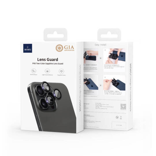 Apple iPhone 15 Pro Wiwu LG-003 Lens Guard Çizilmeye Karşı Dayanıklı Safir Kamera Lens Koruyucu - 10