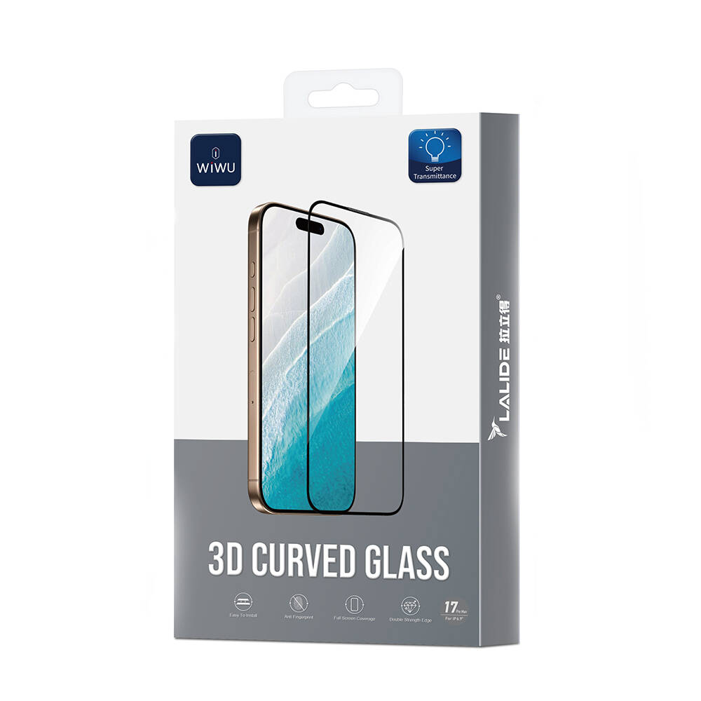 Apple iPhone 15 Pro Wiwu LLD301 3D Curved Parmak İzi Bırakmayan Temperli Cam Ekran Koruyucu - 4