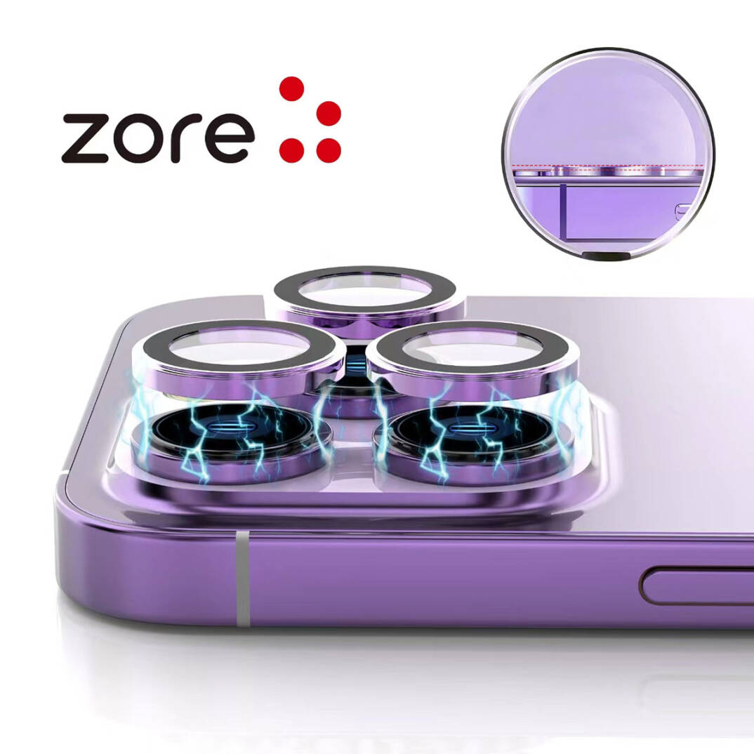 Apple iPhone 15 Pro Zore CL-12 Premium Safir Parmak İzi Bırakmayan Anti-Reflective Kamera Lens Koruyucu - 3