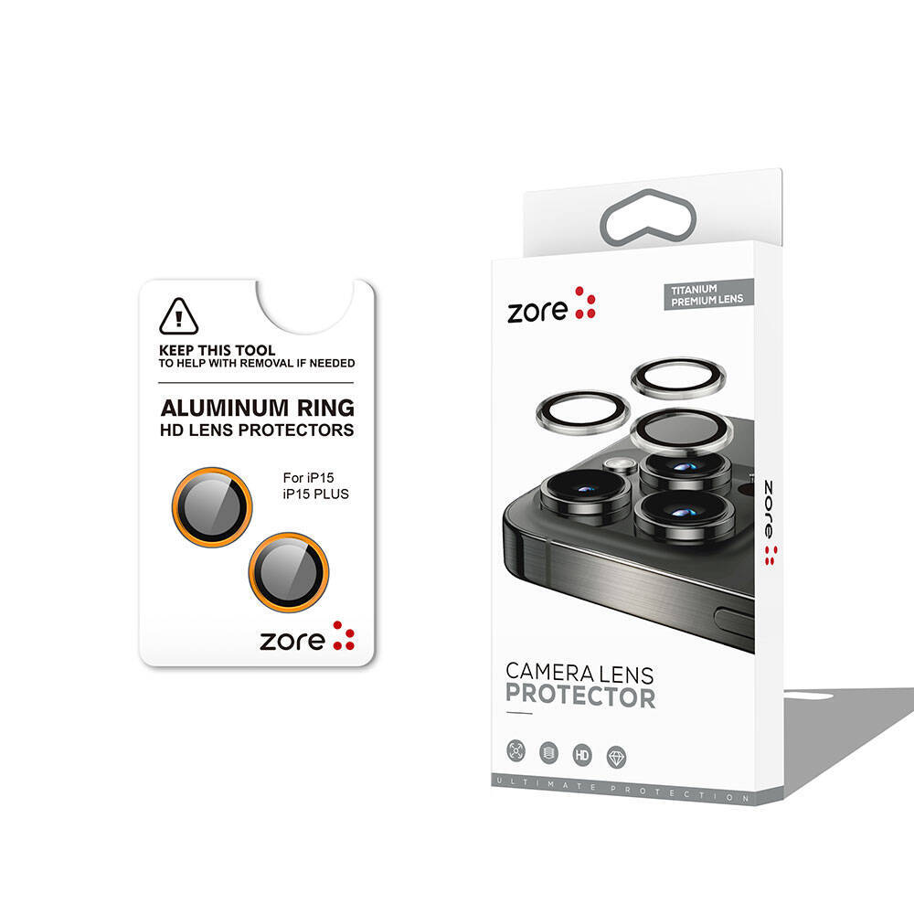 Apple iPhone 15 Zore CL-12 Premium Safir Parmak İzi Bırakmayan Anti-Reflective Kamera Lens Koruyucu - 16