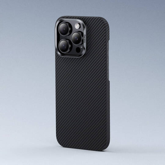 Apple iPhone 16 Kılıf Benks M-safe Şarj Özellikli Magnetik ArmorAir 600D Kevlar Karbon Fiber Kapak - 6