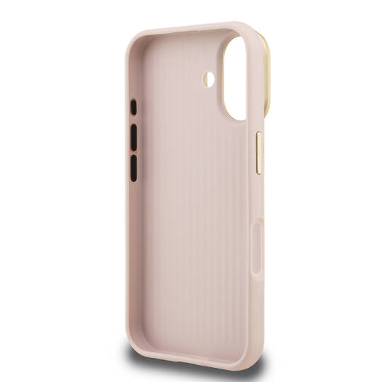 Apple iPhone 16 Kılıf Guess Orjinal Lisanslı Grained Yazı Logolu Kamera Standlı Kapak - 11