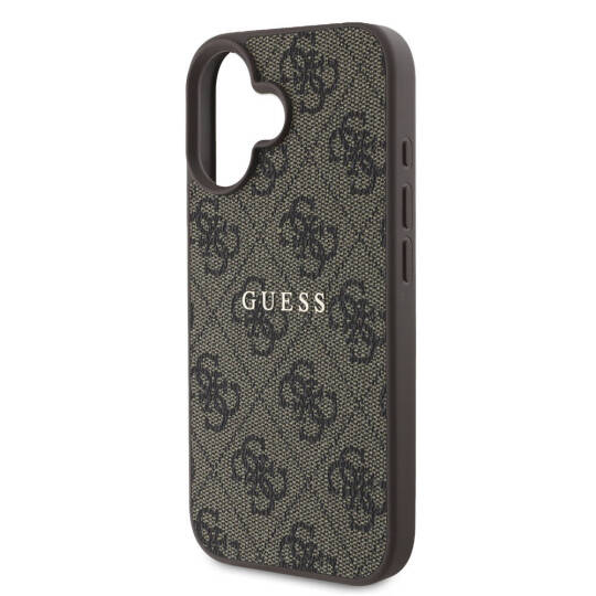 Apple iPhone 16 Kılıf Guess Orjinal Lisanslı M-safe Şarj Özellikli 4G Desenli Yazı Logolu Kapak - 7