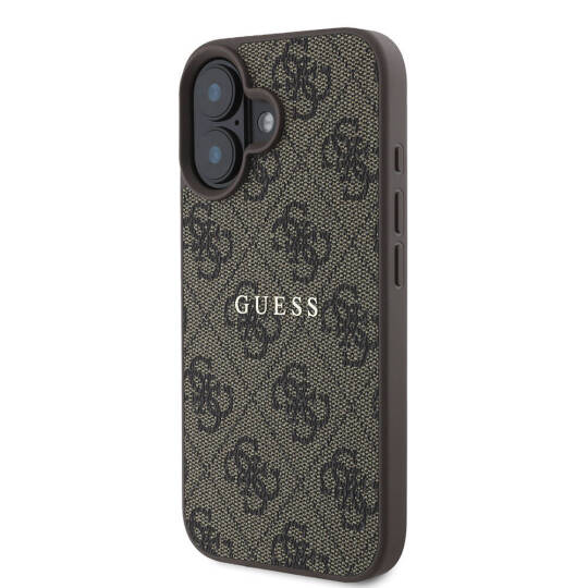 Apple iPhone 16 Kılıf Guess Orjinal Lisanslı M-safe Şarj Özellikli 4G Desenli Yazı Logolu Kapak - 9