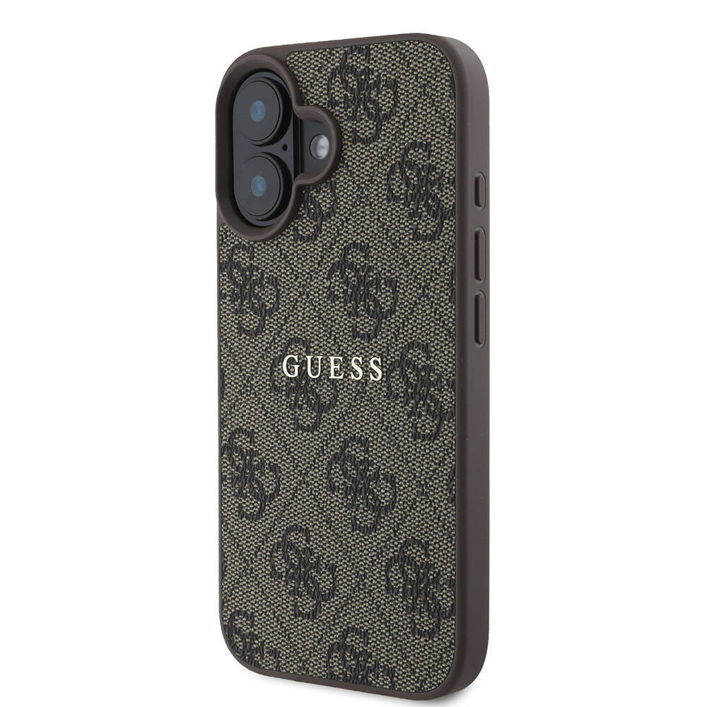 Apple iPhone 16 Kılıf Guess Orjinal Lisanslı M-safe Şarj Özellikli 4G Desenli Yazı Logolu Kapak - 9