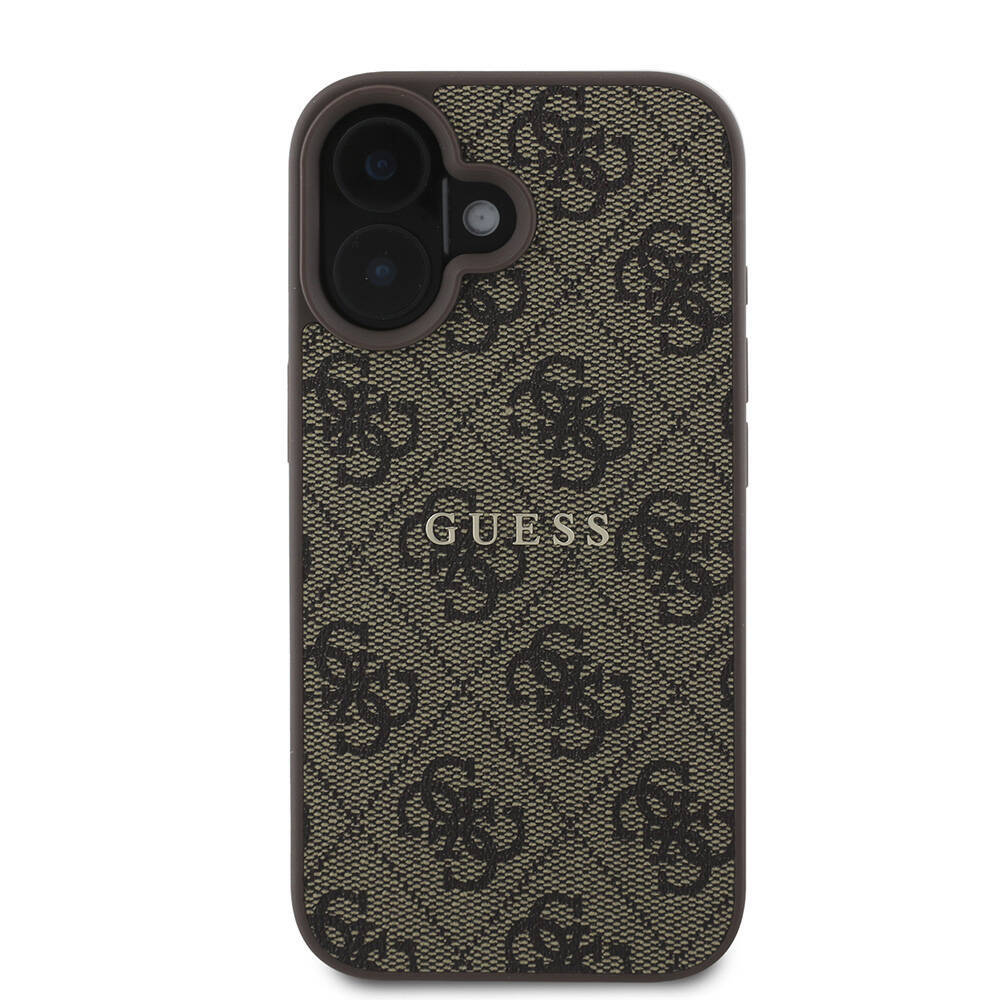 Apple iPhone 16 Kılıf Guess Orjinal Lisanslı M-safe Şarj Özellikli 4G Desenli Yazı Logolu Kapak - 10