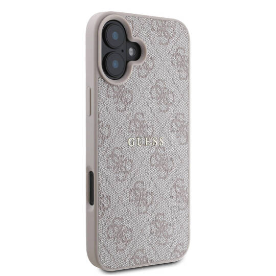 Apple iPhone 16 Kılıf Guess Orjinal Lisanslı M-safe Şarj Özellikli 4G Desenli Yazı Logolu Kapak - 12