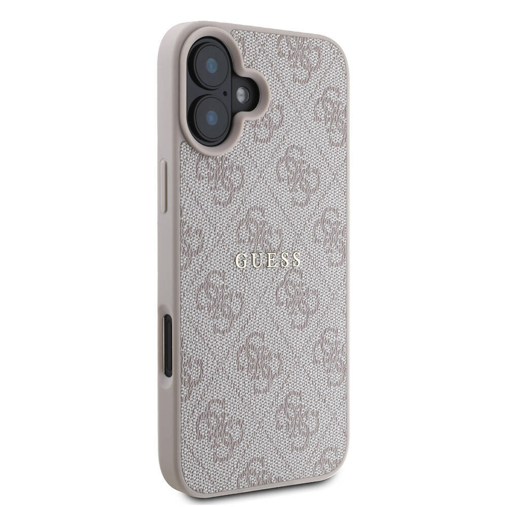 Apple iPhone 16 Kılıf Guess Orjinal Lisanslı M-safe Şarj Özellikli 4G Desenli Yazı Logolu Kapak - 12