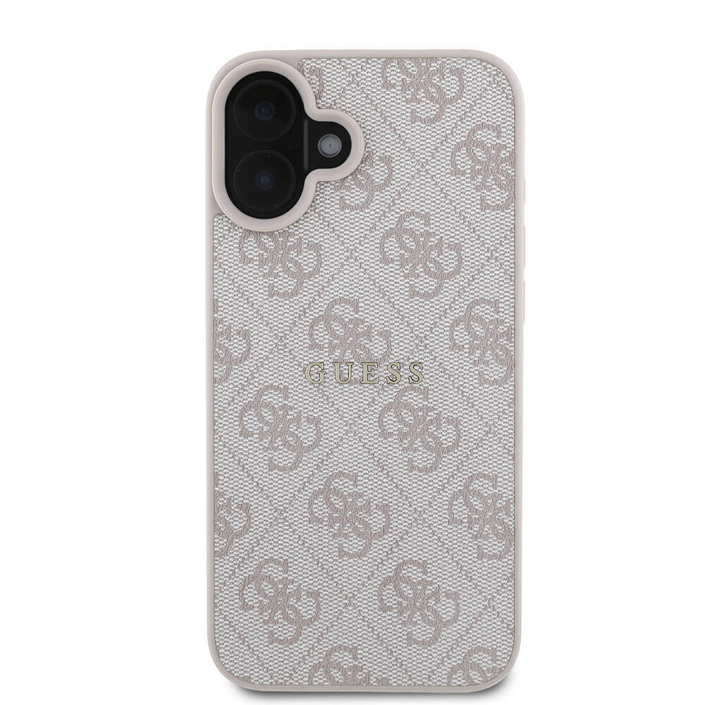 Apple iPhone 16 Kılıf Guess Orjinal Lisanslı M-safe Şarj Özellikli 4G Desenli Yazı Logolu Kapak - 17