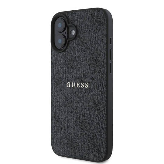 Apple iPhone 16 Kılıf Guess Orjinal Lisanslı M-safe Şarj Özellikli 4G Desenli Yazı Logolu Kapak - 19