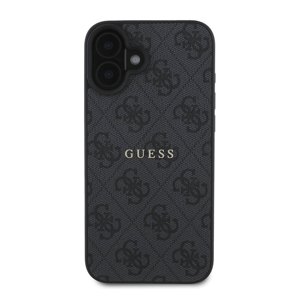 Apple iPhone 16 Kılıf Guess Orjinal Lisanslı M-safe Şarj Özellikli 4G Desenli Yazı Logolu Kapak - 20