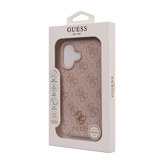 Apple iPhone 16 Kılıf Guess Orjinal Lisanslı M-safe Şarj Özellikli Small 4G Classic Kapak - 5
