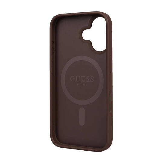 Apple iPhone 16 Kılıf Guess Orjinal Lisanslı M-safe Şarj Özellikli Small 4G Classic Kapak - 9