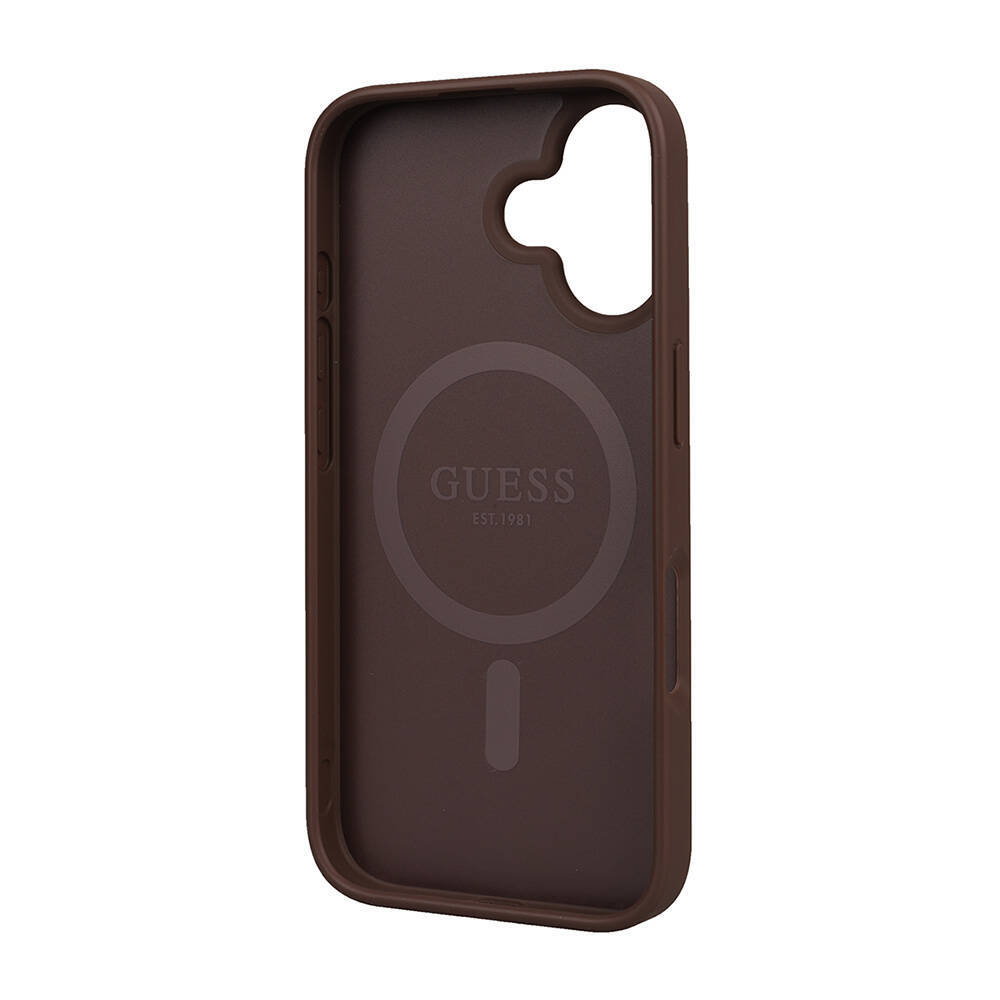 Apple iPhone 16 Kılıf Guess Orjinal Lisanslı M-safe Şarj Özellikli Small 4G Classic Kapak - 9