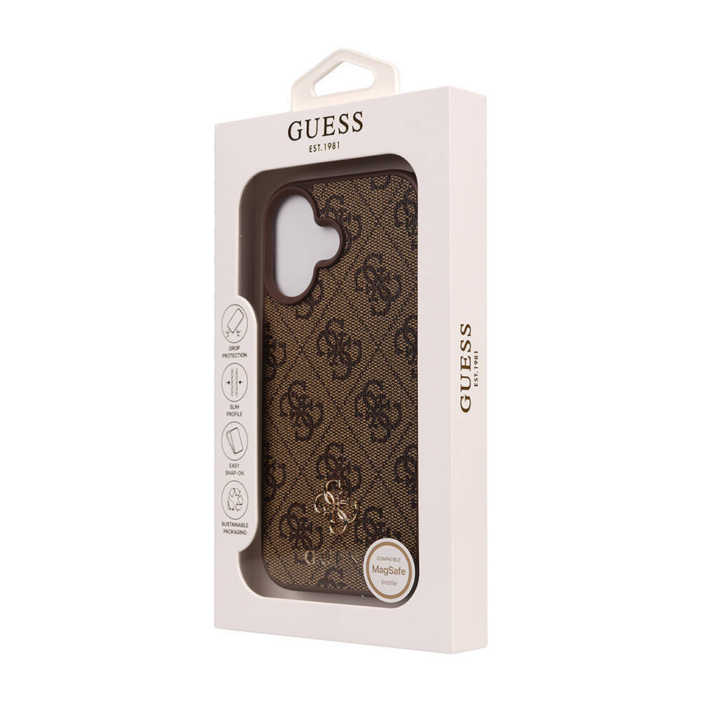 Apple iPhone 16 Kılıf Guess Orjinal Lisanslı M-safe Şarj Özellikli Small 4G Classic Kapak - 10