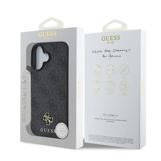 Apple iPhone 16 Kılıf Guess Orjinal Lisanslı M-safe Şarj Özellikli Small 4G Classic Kapak - 18