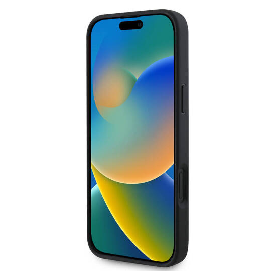 Apple iPhone 16 Kılıf Guess Orjinal Lisanslı M-safe Şarj Özellikli Yazı Logolu Grained Kapak - 8