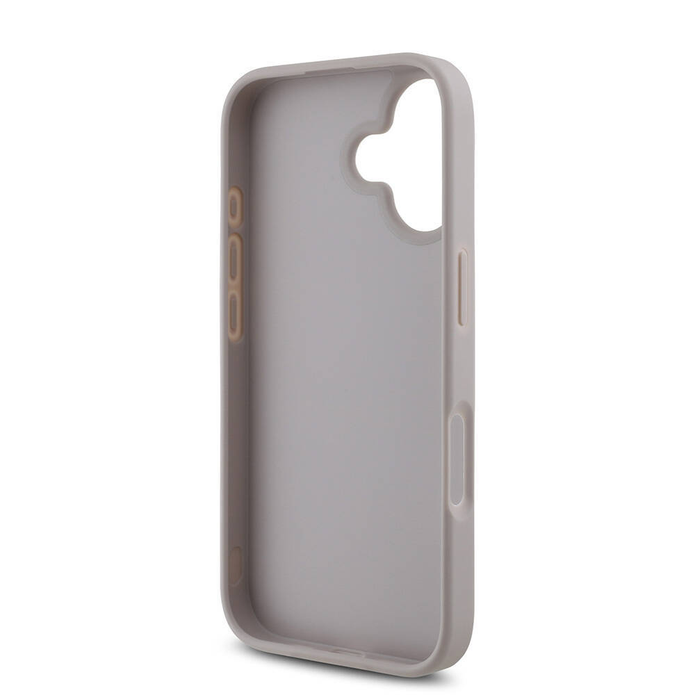 Apple iPhone 16 Kılıf Guess Orjinal Lisanslı PU Deri 4G Desenli Metal Büyük 4G ve Yazı Logolu Kapak - 10