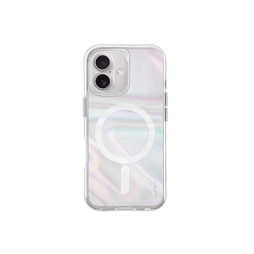 Apple iPhone 16 Kılıf M-safe Şarj Özellikli Holografik Şeffaf Arka Yüzey Coehl Savon Kapak - 2