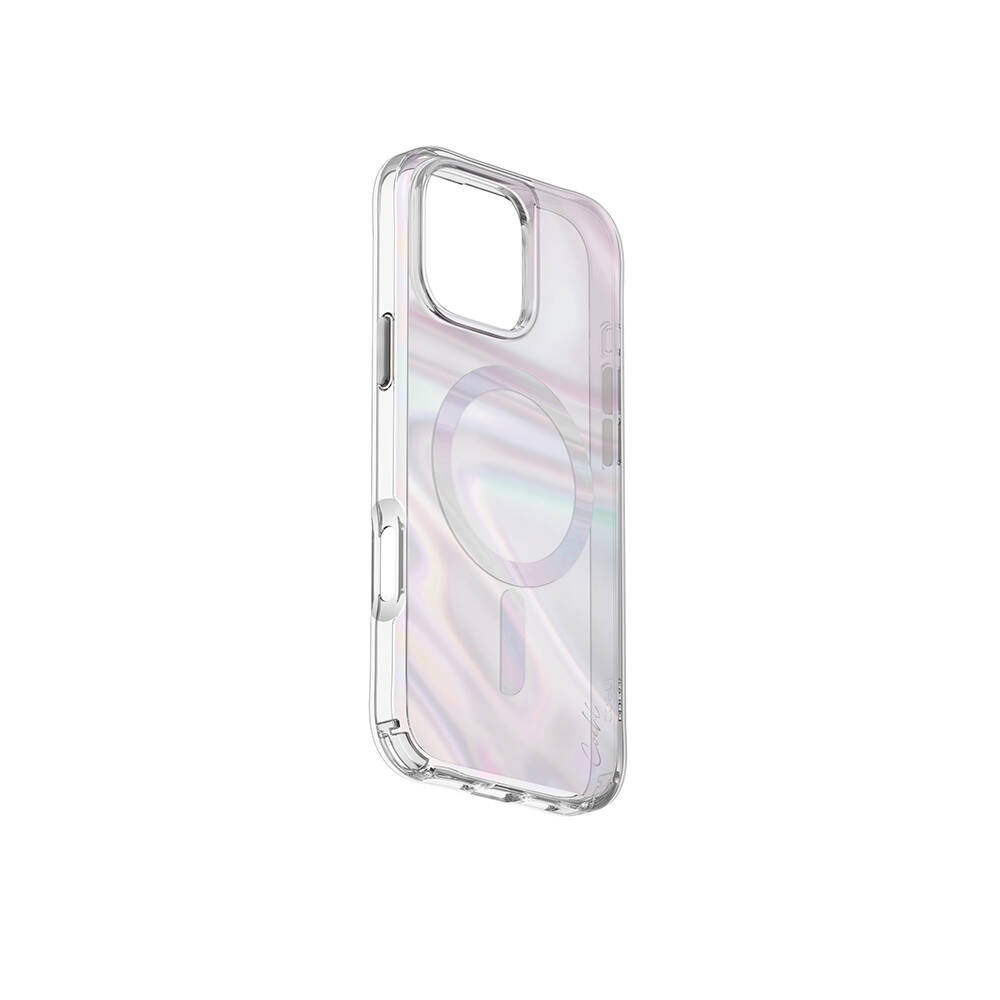 Apple iPhone 16 Kılıf M-safe Şarj Özellikli Holografik Şeffaf Arka Yüzey Coehl Savon Kapak - 5