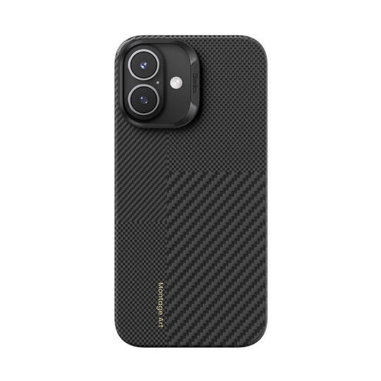 Apple iPhone 16 Kılıf M-safe Şarj Özellikli Karbon Fiber Benks Montage ArmorAir Kevlar Kapak - 2