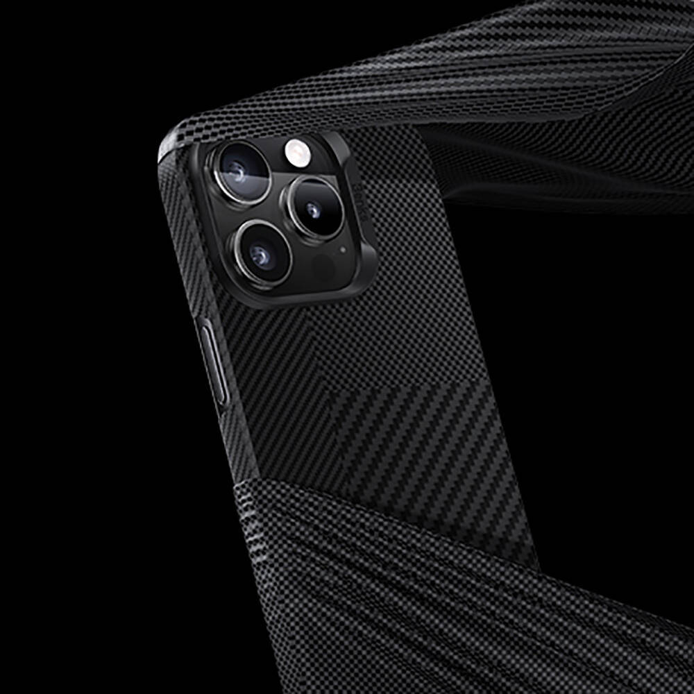 Apple iPhone 16 Kılıf M-safe Şarj Özellikli Karbon Fiber Benks Montage ArmorAir Kevlar Kapak - 7