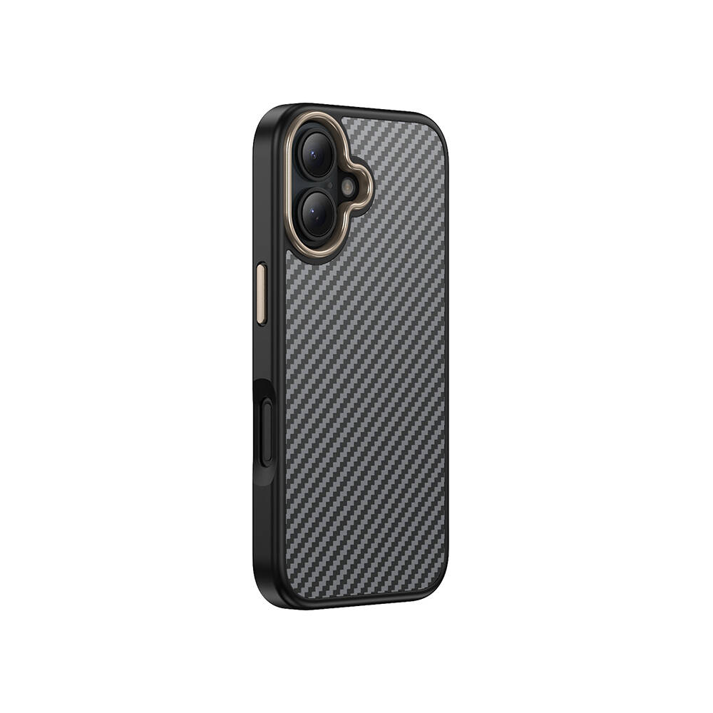 Apple iPhone 16 Kılıf M-safe Şarj Özellikli Karbon Fiber Görünümlü Zore Antina Kapak - 7