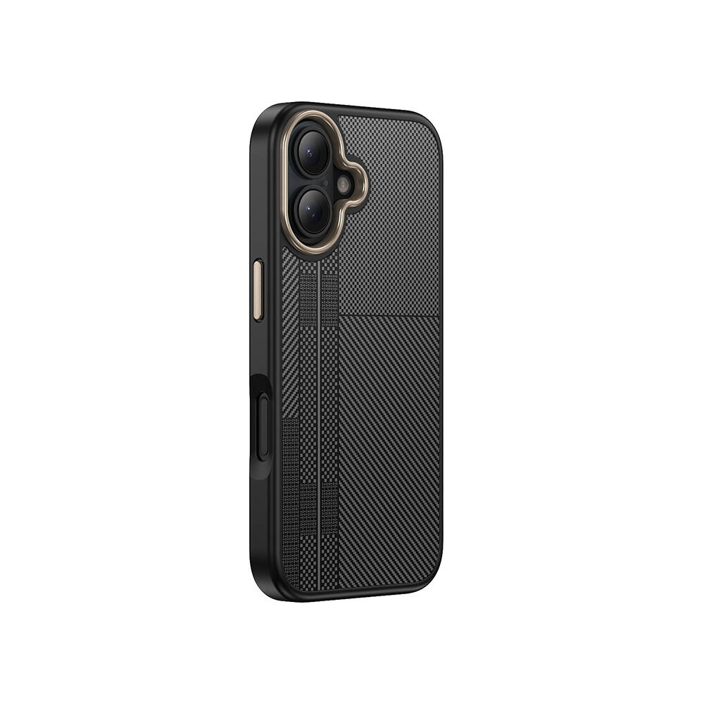 Apple iPhone 16 Kılıf M-safe Şarj Özellikli Karbon Fiber Görünümlü Zore Antina Kapak - 13