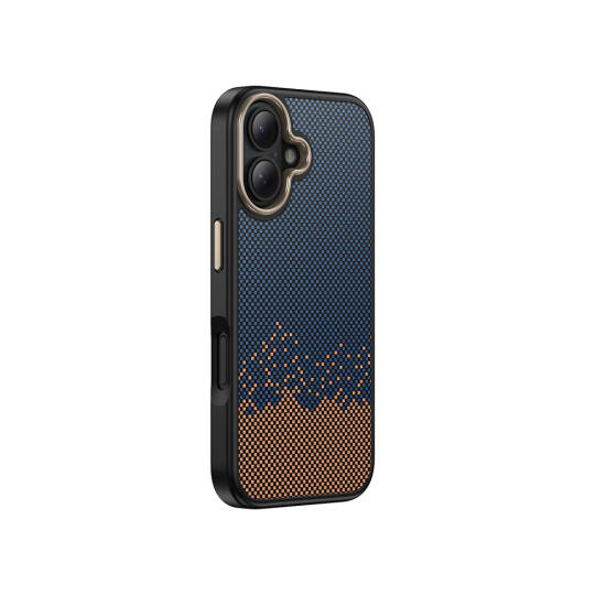 Apple iPhone 16 Kılıf M-safe Şarj Özellikli Karbon Fiber Görünümlü Zore Antina Kapak - 16
