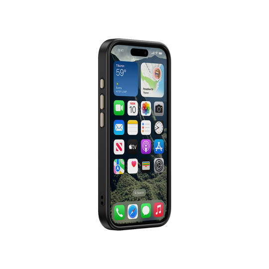 Apple iPhone 16 Kılıf M-safe Şarj Özellikli Karbon Fiber Görünümlü Zore Antina Kapak - 22