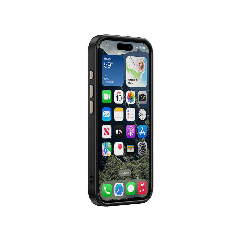 Apple iPhone 16 Kılıf M-safe Şarj Özellikli Karbon Fiber Görünümlü Zore Antina Kapak - 22