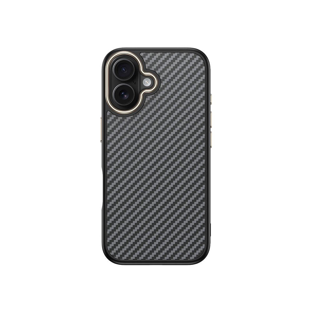 Apple iPhone 16 Kılıf M-safe Şarj Özellikli Karbon Fiber Görünümlü Zore Antina Kapak - 3