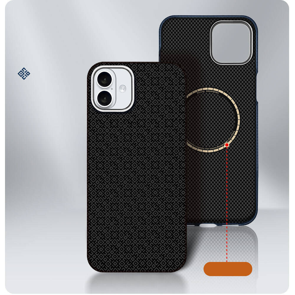 Apple iPhone 16 Kılıf M-Safe Şarj Özellikli Zore Paris Vax Sert PC Kapak - 8